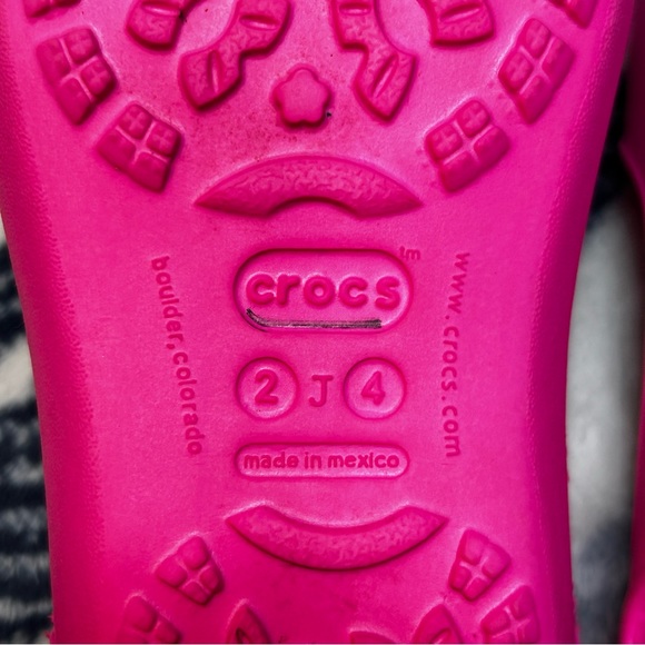 CROCS Bright Pink SKYLAR PRIMA NANOOK BALLET Slip On Mary Jane Shoes Size 4 - Picture 11 of 15